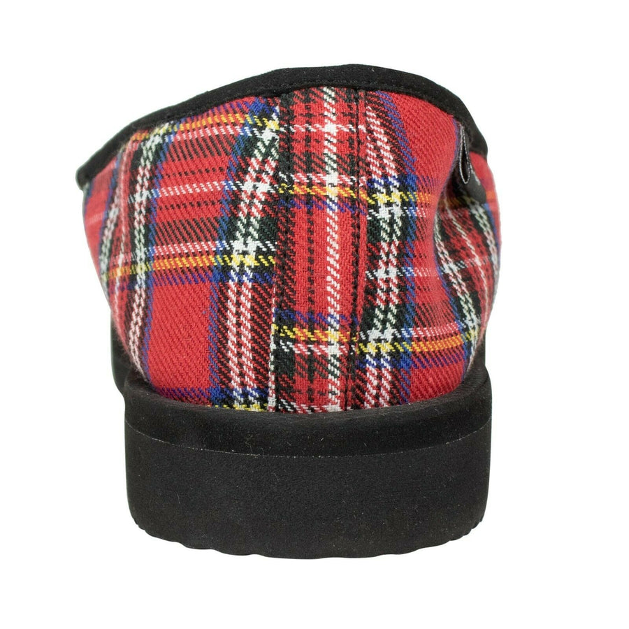 Palm Angels x Suicoke Tartan Studded Slippers - Red