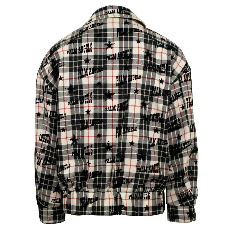 Reversible Plaid Harrington Jacket - Black / White / Tan