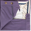 Purple Cotton Blend Dress Pants