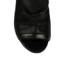 Risandalo Open Toe Leather Boots - Black
