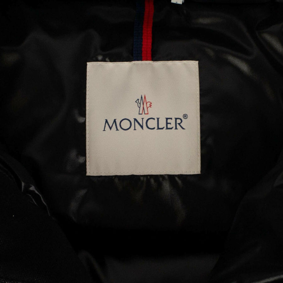 'Caille' Logo Puffer Coat - Black
