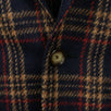 Drop 7 Plaid 3 Roll 2 Button Wool Sport Coat - Navy Blue