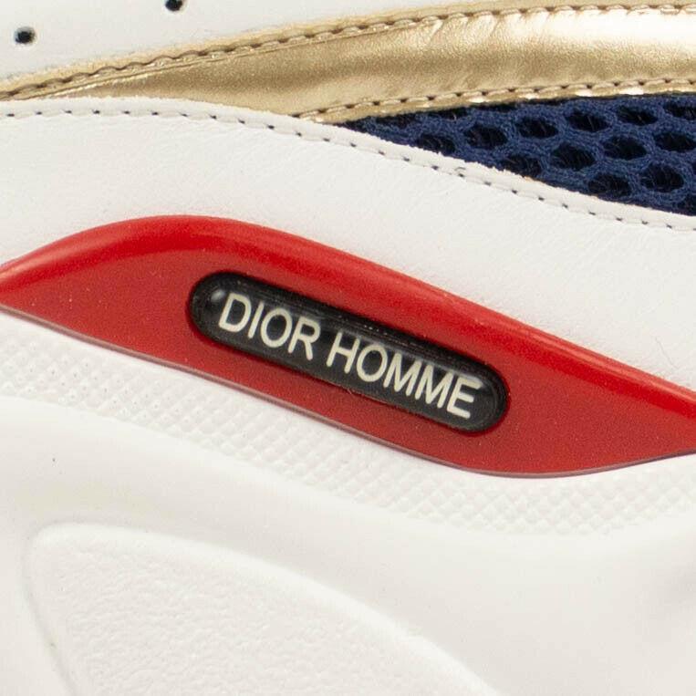 Technical Knit 'B22' Low-Top Sneakers - White And Blue