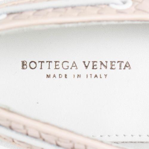 Suede Intrecciato Trim Boat Shoes - Pale Mist