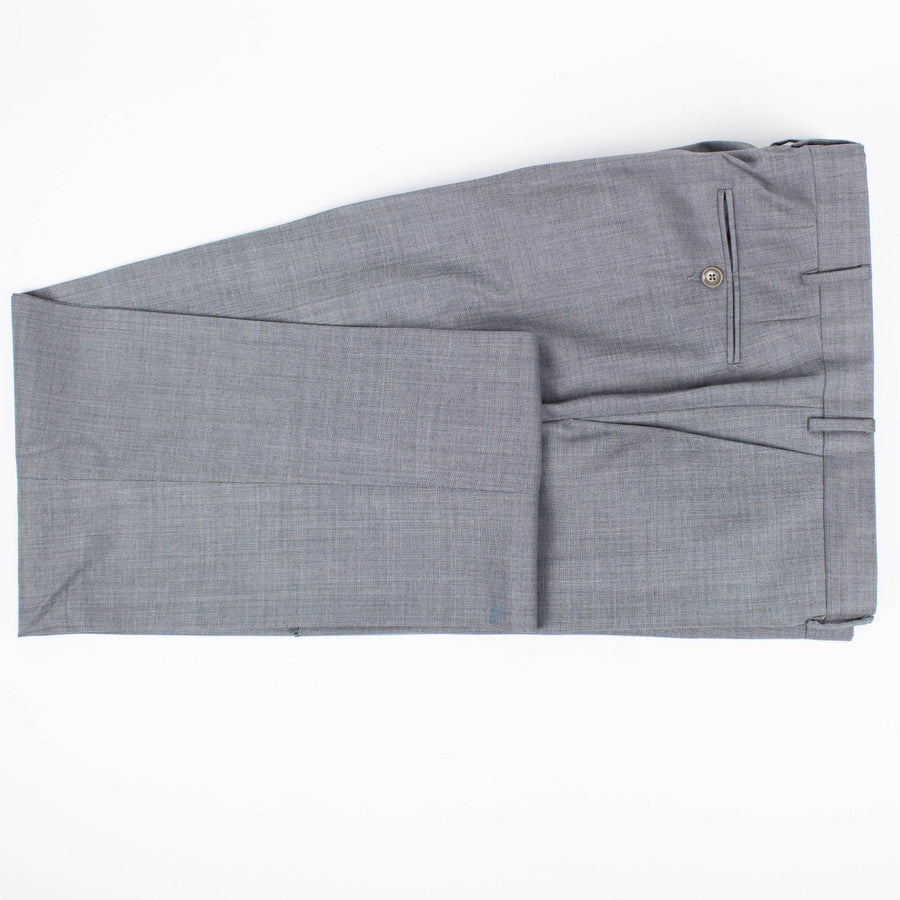 Drop 7 Solid Wool Two Button Suit - Light Gray