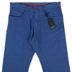 Blue Cotton Blend Pants