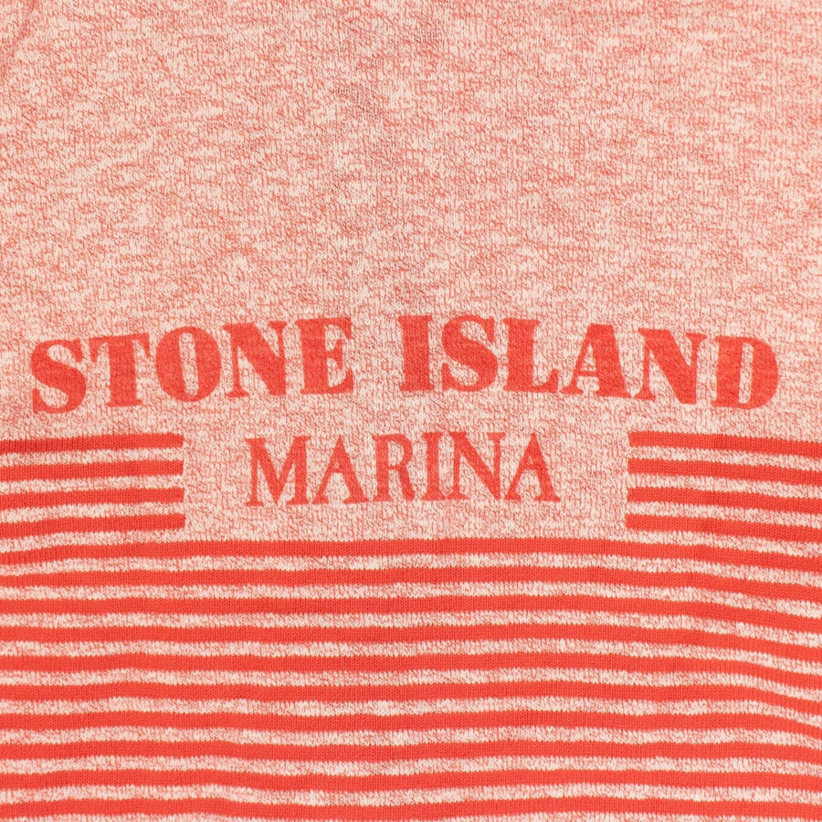 Cotton 'Marina' Striped Zip Up Sweatshirt - Red