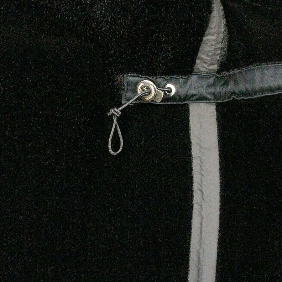 Oversize Scuba Button Front Jacket - Black / Orange