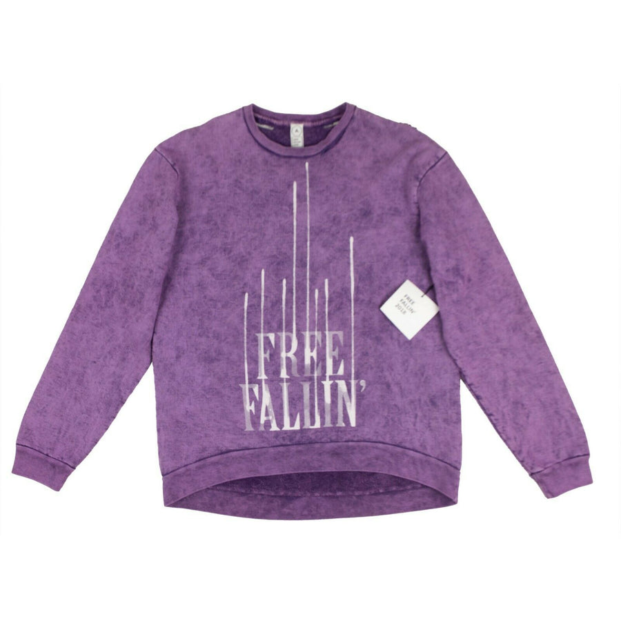 Free Fallin Perfect Crew Neck Pullover Sweater - Acid Purple