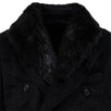 Caruso Alpaca And Mink Double Breasted Coat - Black