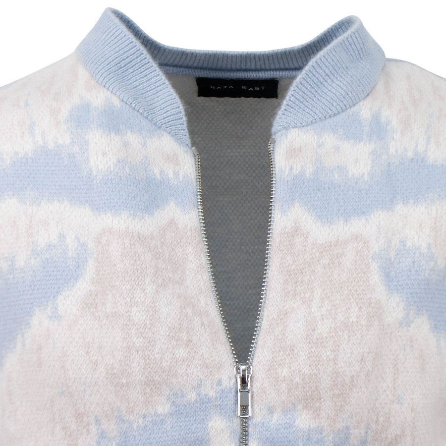 Tiger Striped Bomber Jacket - Blue