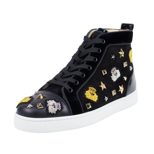 Men's Loubacademia Hi-Top Sneakers - Black