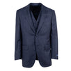Drop 8 Striped Wool Two Button Three Piece Suit - Blue