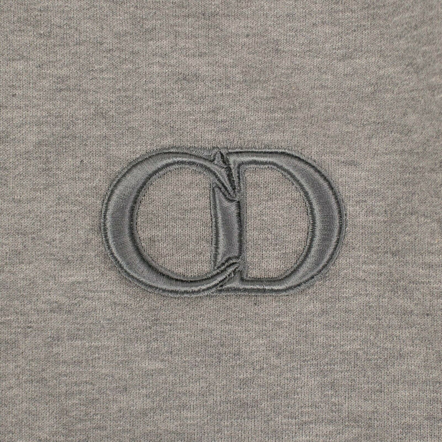 Cotton 'CD Icon' Logo Hooded Sweatshirt - Gray