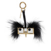 Witches Hypnoeyes Metal & Fox Fur Charm - Black / Gold