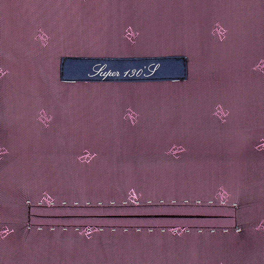 Drop 7 Plaid Two Button Suit - Beige