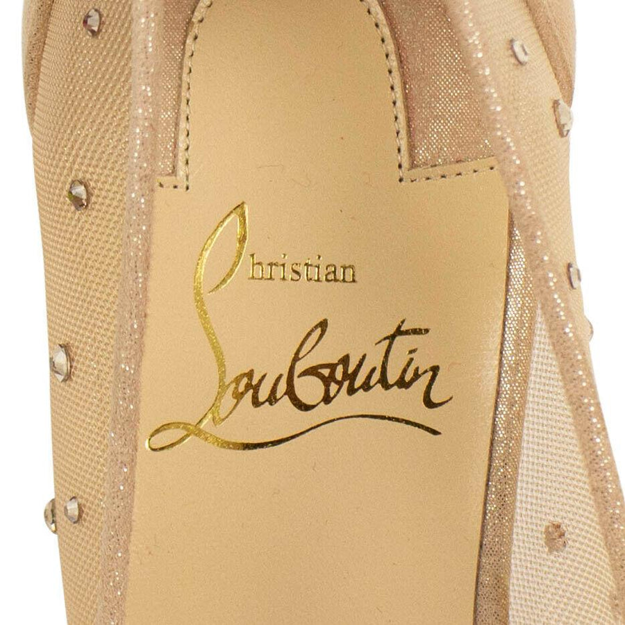 Follies Strass 70mm Mesh Pumps - Shimmery Gold