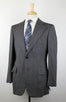 Herringbone Wool 2 Button Suit - Gray
