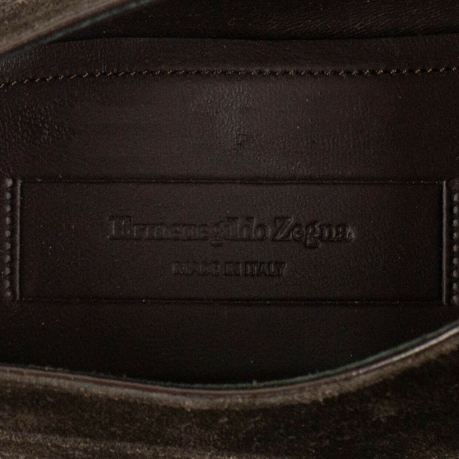 Suede Cap Toe Derby Shoes - Brown