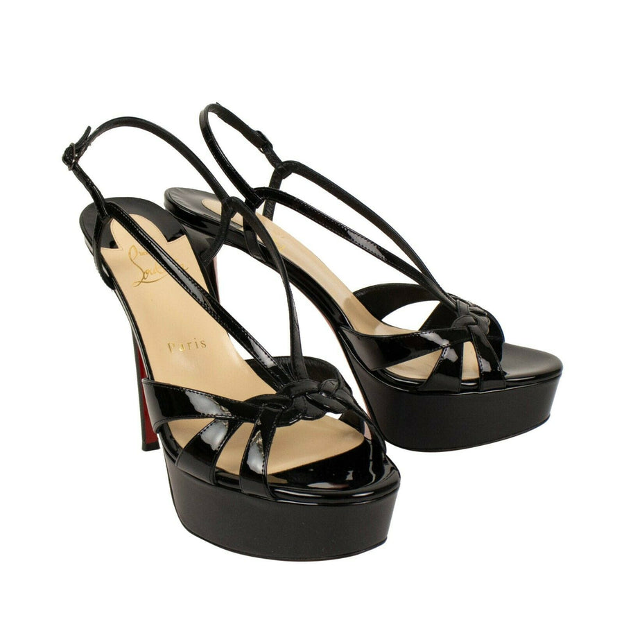 Veracite Patent 130mm Sandal Pumps - Black