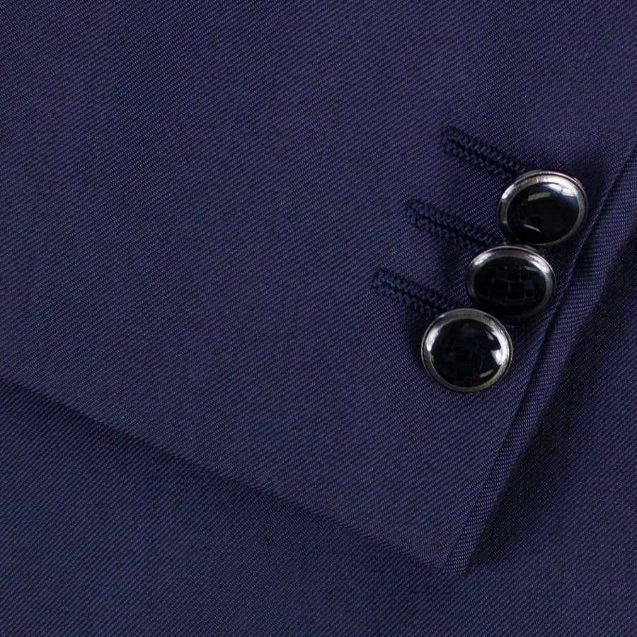 Drop 8 Solid Wool Blend Two Button Suit - Navy