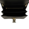 Grainy Leather 'TB' Monogram Medium Shoulder Bag - Black