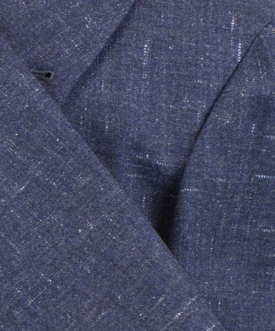Cashmere Blend Double Breasted Sport Coat - Blue