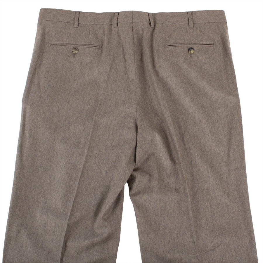 Brown Wool Blend Dress Pants