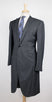 Wool Frock Coat-Style Suit - Charcoal Gray