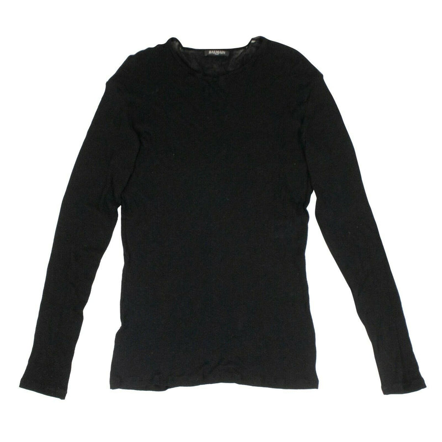 Knit Cotton Sweater - Black