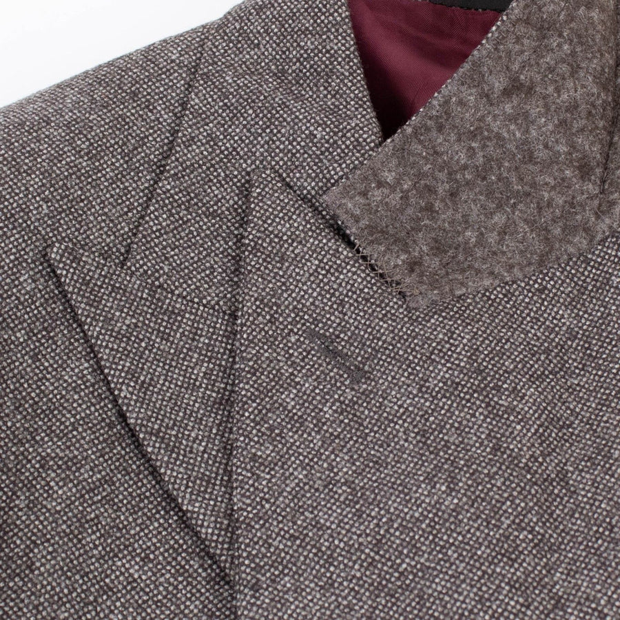 Drop 9 Birdeye Wool Double-Breasted Three Piece Suit - Purple