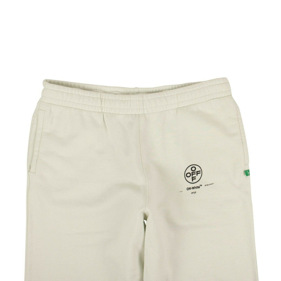 Cotton Back Print Pants - White