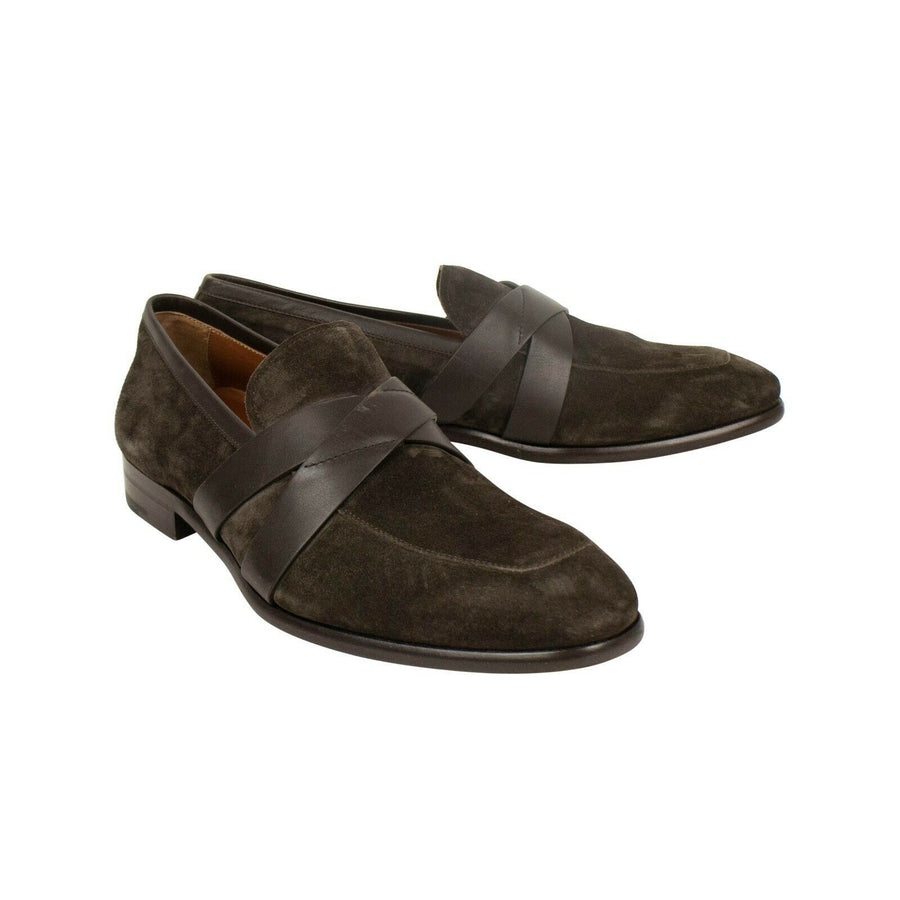 Criss-Cross Penny Loafer - Brown