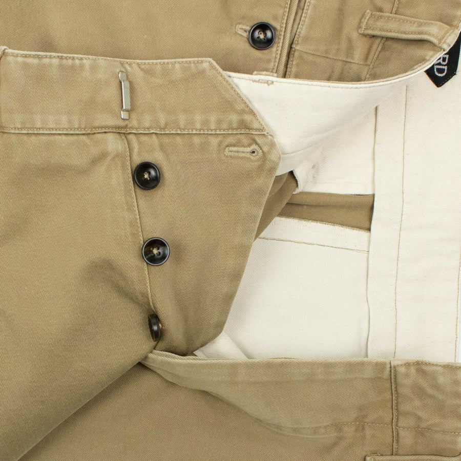 Cotton Classic Fit Pants - Camel