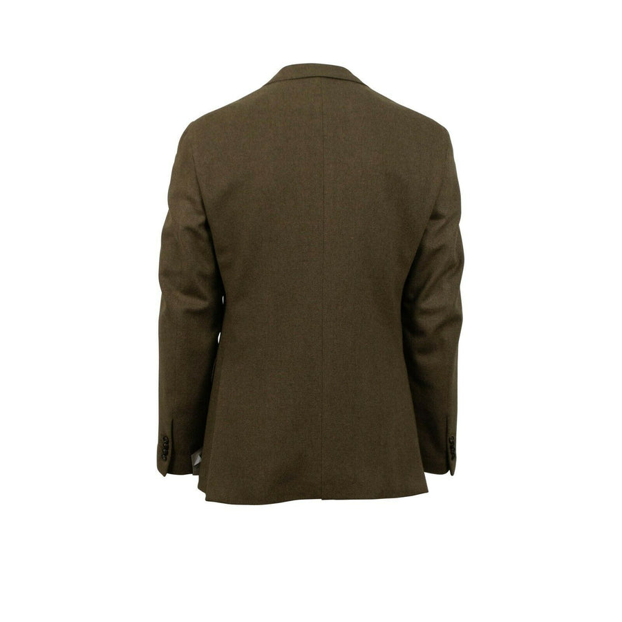 Drop 7 Cashmere 3 Roll 2 Button Sport Coat - Olive Green