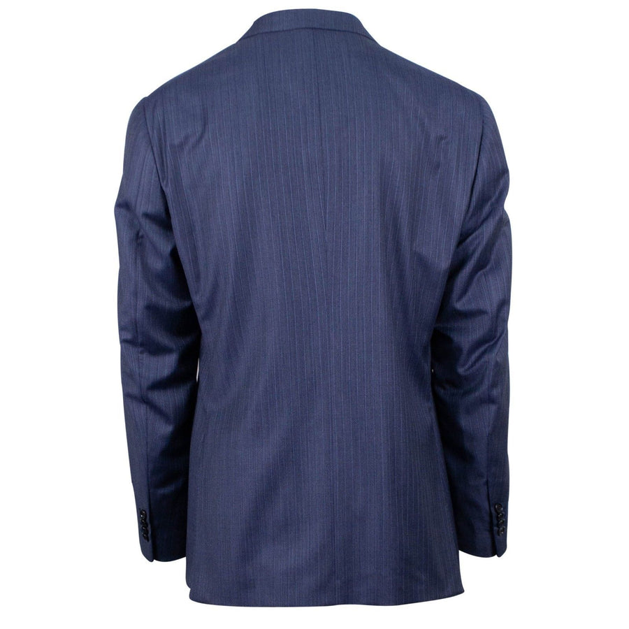 Drop 7 Wool Three Roll Two Button Suit - Navy Blue
