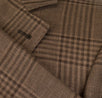 Glen Plaid Wool Blend 3 Roll Button Suit - Brown