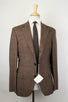 Wool Blend 3 Roll 2 Button Suit - Brown