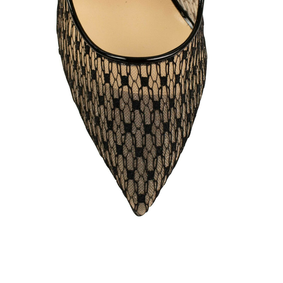 Follies Lace 100mm Pumps - Black