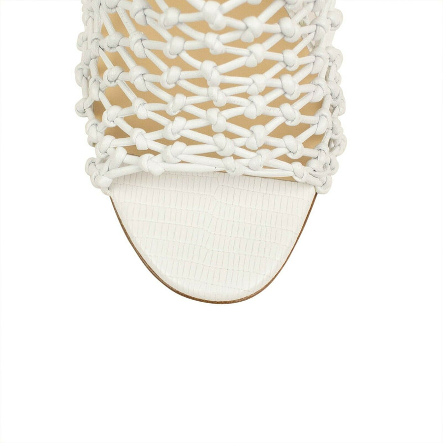 'Corfou' 100mm Ankle Boots Pumps Heels - White