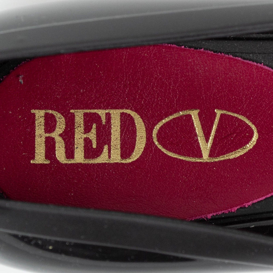 Rubber Bow Flats - Black / Red