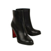 'Adox' 85mm Leather Boots Heels - Black