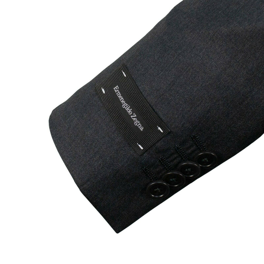 Wool Two Button Suit - Gray