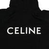 Cotton Celine Logo On Back Hoodie Sweatshirt - Black