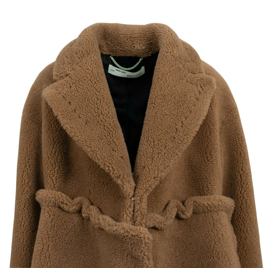 Over-Sized Shearling Coat - Brown