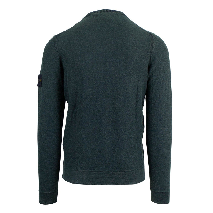 Military Green V-Neck Sweater