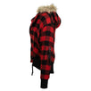 Buffalo Check Snorkel Flight Jacket - Black / Red