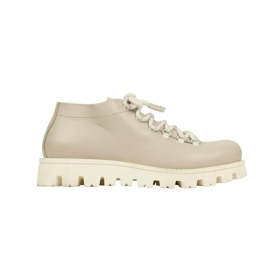 Lace Up Boots - Creme