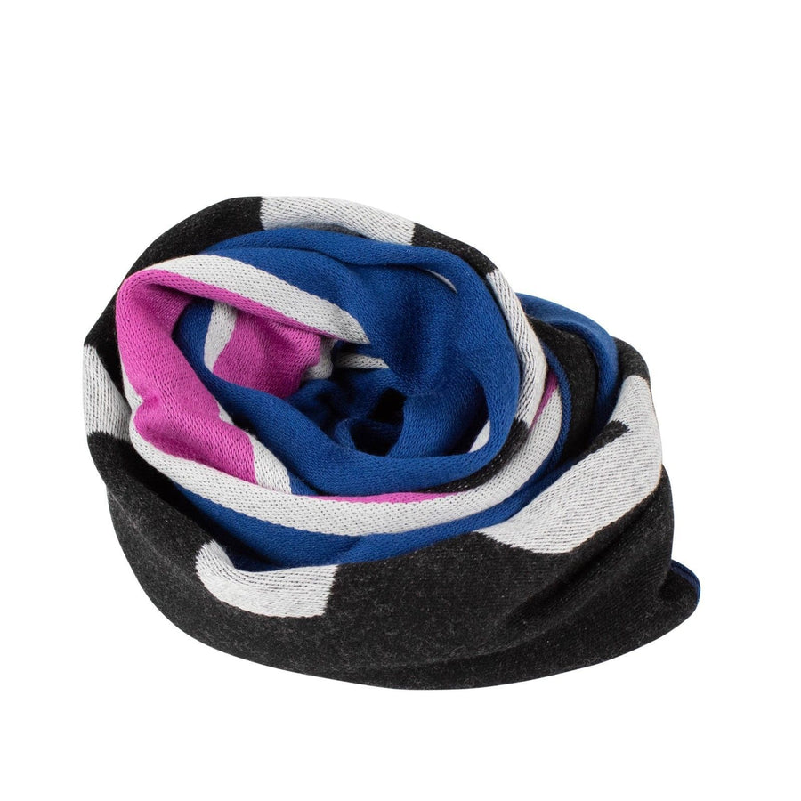 Fuchsia Striped Scarf