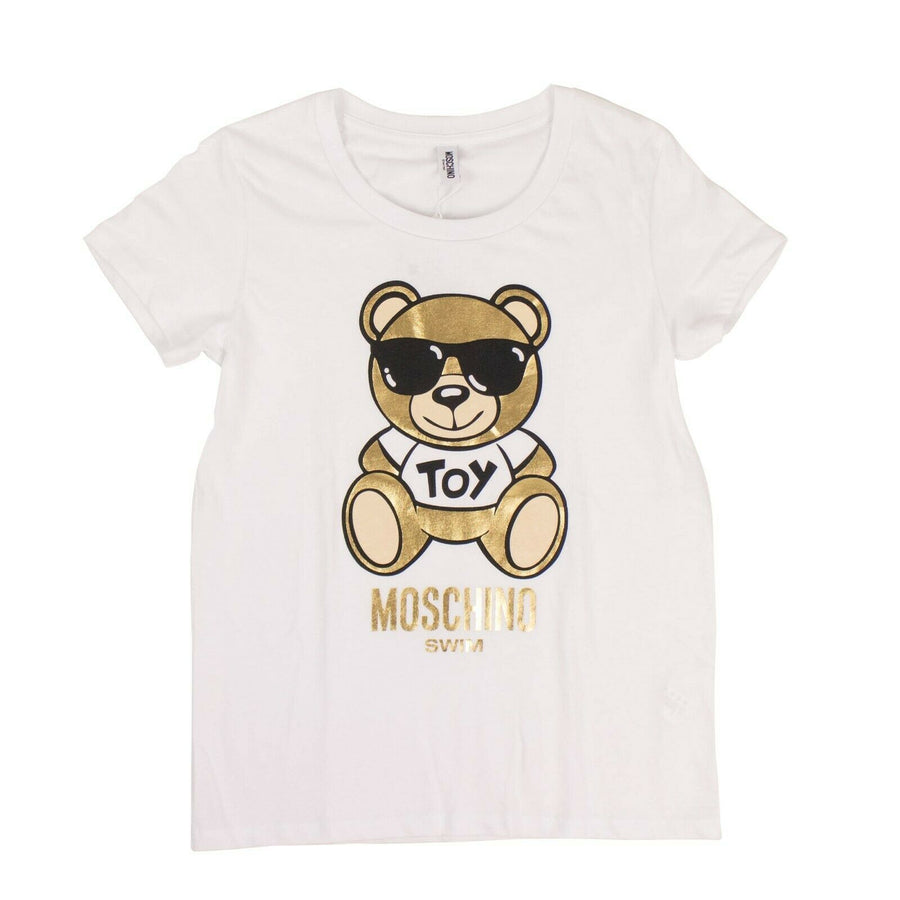 Gold Bear Graphic Short Sleeve T-Shirt - White